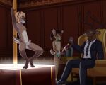  absurd_res adult_male alcohol anthro bambi_(film) beverage brothel cervine container cup deer dgemporium disney drinking_glass glass glass_container glass_cup group hi_res lgbt_pride male male/male mammal pole pride_colors prostitution stripper stripper_pole suit_and_tie teenager the_great_prince_of_the_forest trio vincian_pride_colors wine wine_bottle wine_glass young 