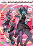  &lt;3 2023 anthro bemani black_clothing black_dress black_hair blue_body blue_fur bodily_fluids bow_tie canid canine canis circle_background clothing combo corablue_(character) crying dance_dance_revolution dancing dialogue digital_media_(artwork) dress english_text female fur gameplay_mechanics general-irrelevant green_eyes hair hi_res jackal konami looking_at_viewer mammal on_one_leg open_mouth solo standing tail tears text 
