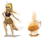  absurd_res anthro clothing fart feces female floofykinkumiho gyaru hi_res male peeing scat shirt solo tail tank_top toilet topwear 