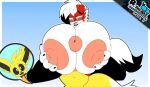  anthro big_breasts breast_play breasts clothing collar duo eeveelution eyewear female feral generation_1_pokemon generation_7_pokemon genitals glasses honey_(hindsy) huge_breasts hyper hyper_breasts jolteon legwear lycanroc male male/female midnight_lycanroc nintendo pancake_(hindsy) penis pokemon pokemon_(species) sex stockings thiccbuns titfuck 