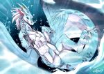  ambiguous_gender bioluminescence dragon feral freewolf_(artist) gills glowing heart_bubble hi_res horn horn_jewelry horn_ring hybrid icewing_(wof) membrane_(anatomy) ring_(jewelry) seawing_(wof) seductive snowflake_(enilae) solo underwater water webbed_feet webbed_hands wings_of_fire 