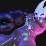  1:1 3d_(artwork) after_sex balls big_butt black_background black_body bodily_fluids breasts butt cum cum_everywhere cum_from_pussy cum_in_pussy cum_inside cum_on_belly cum_on_body cum_on_breasts cum_on_face digital_media_(artwork) duo female genital_fluids genitals hands_behind_head happy hollow_knight hornet_(hollow_knight) lying male male/female messy navel nipples on_back on_side percyshiro plump_labia pussy simple_background team_cherry 