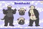  absurd_res anthro badger balls belly chubby_anthro chubby_male digital_media_(artwork) genitals hi_res honey_badger kemono male mammal moobs mustelid musteline nipples nude overweight penis red_panda_mirr reference_image references simple_background smile solo 