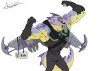  alien anthro biceps bottomwear clothing crimenes flexing gloves handwear happy insomniac_games jet_pack lizard male muscular muscular_anthro muscular_male pants pecs pose price_tag purple_body ratchet_and_clank reptile scalie shirt smile solo sony_corporation sony_interactive_entertainment tail tank_top teeth thugs-4-less topwear 