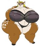  absurd_res anthro big_breasts blonde_hair breasts brown_body brown_fur cleavage clothed clothing curvy_figure deer eyeshadow female fur green_eyes hair half-closed_eyes hand_on_hip hi_res huge_breasts hyper hyper_breasts katelyn_daniels lingerie makeup mammal mature_female narrowed_eyes obese obese_anthro obese_female overweight overweight_anthro overweight_female pink_nose purple_eyeshadow simple_background skimpy smile solo spots spotted_body spotted_fur tan_body tan_fur tan_spots thick_thighs translucent translucent_clothing vdisco voluptuous white_background wide_hips 