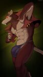  abs anthro armpit_hair body_hair bulge chest_tuft claws clothed clothing corrsk digital_media_(artwork) fur genitals hi_res male mammal murid murine muscular muscular_anthro muscular_male open_clothing open_topwear open_vest pecs rat red_eyes rodent simple_background skaven solo tail teeth topwear tuft tweek_firecrest underwear vest warhammer_(franchise) warhammer_fantasy 