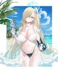  1girl absurdres asuna_(blue_archive) bikini blue_archive breasts highres shupami stomach swimsuit 