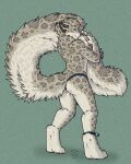  4:5 anklet anthro big_tail bottomwear clothing digitigrade ear_piercing felid girly hi_res hush-a-bye jewelry loincloth male mammal opalance pantherine piercing presenting snow_leopard solo tail 