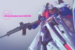  assault_rifle char&#039;s_counterattack character_name commentary_request concept_art gradient_background gun gundam machinery mecha mecha_focus mobile_suit nenchi no_humans re-gz_custom rifle robot science_fiction suppressor weapon 