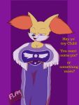  3:4 absurd_res anthro big_breasts breasts canid canine clothed clothing cosplay digital_drawing_(artwork) digital_media_(artwork) female fennekin flamberry_(artist) fur generation_6_pokemon hair hi_res looking_at_viewer mammal nintendo open_mouth pokemon pokemon_(species) purple_eyes short_stack simple_background smile solo text thifae_nollings_(flamberry) toriel undertale undertale_(series) watermark yellow_body yellow_fur 