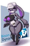 2023 absurd_res anthro areola azura_inalis big_areola big_breasts breasts clitoris clothing disney english_text female genitals hat hat_only headgear headgear_only headwear headwear_only hexagons hi_res judy_hopps lagomorph leporid machine mammal mostly_nude nipples nude plump_labia purple_areola purple_eyes purple_nipples pussy rabbit robot solo text thick_thighs wide_hips zootopia 