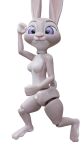  3d_(artwork) anthro blender_(software) comorito digital_media_(artwork) disney female figurine hi_res inanimate_transformation judy_hopps lagomorph leporid mammal rabbit solo transformation zootopia 