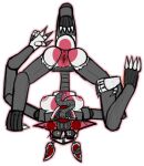  3_feet 3_legs alpha_channel animatronic anthro anus bodily_fluids breasts butt caloxya canid canine endoskeleton female five_nights_at_freddy&#039;s five_nights_at_freddy&#039;s_4 fox genital_fluids genitals long_tongue looking_at_viewer machine mammal multi_leg multi_limb nightmare_mangle_(fnaf) presenting presenting_pussy pussy pussy_juice robot saliva saliva_string scottgames solo tongue upside_down 