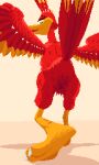  3_toes avian banjo-kazooie bedroom_eyes breegull feathers feet female feral green_eyes kazooie looking_back loose_noose narrowed_eyes rareware rear_view red_body red_feathers seductive solo standing talons toes 