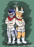  2017 anthro avery_(vir-no-vigoratus) bandanna black_nose blue_body blue_fur briefs brown_nose canid canine canis chart clothing collar colored_seam_underwear domestic_dog duo eyes_closed footwear fur generation_5_pokemon green_eyes grey_body grey_fur grey_seam_briefs grey_seam_underwear hair height_chart herding_dog hybrid kerchief laugh male mammal mustelid nintendo open_mouth orange_body orange_fur oshawott otter pantsless pastoral_dog pokemon pokemon_(species) restraints short_male signature socks straitjacket teeth_showing tighty_whities tongue tongue_out underwear vir-no-vigoratus website_url welsh_corgi white_body white_briefs white_clothing white_footwear white_fur white_hair white_socks white_underwear wolf 