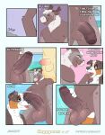  anthro australian_shepherd baileyx balls big_penis canid canine canis close-up comic comparing comparing_penis cuckold deer dialogue domestic_dog finger_in_mouth foreskin genitals group handjob herding_dog hi_res holding_balls hotel_room humanoid_genitalia humanoid_penis male male/male mammal onomatopoeia pastoral_dog penile penis penis_in_face sex sheepdog sound_effects text trio 