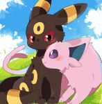  2022 :&lt; ambiguous/ambiguous ambiguous_gender black_body black_ears black_fur black_nose black_pupils black_tail black_tail_tip blue_inner_ear blush canid cheek_tuft cloud colored day detailed_background digital_media_(artwork) duo ear_markings eeveelution espeon facial_markings facial_tuft felid feline feral feral_on_feral forehead_gem forehead_markings forked_tail fur generation_2_pokemon glistening glistening_eyes grass head_markings hi_res kemono leg_markings looking_at_another looking_at_partner mammal markings monotone_body monotone_ears monotone_fur monotone_tail multicolored_body multicolored_ears multicolored_fur multicolored_tail nintendo no_sclera nuzzling outside pink_body pink_ears pink_fur pink_tail plant pokemon pokemon_(species) pupils purple_eyes red_eyes ring_(marking) romantic romantic_couple ron_h0404 shaded sitting sky standing tail tail_markings tuft two_tone_body two_tone_ears two_tone_fur two_tone_tail umbreon unusual_anatomy unusual_tail white_pupils yellow_body yellow_ears yellow_fur yellow_markings yellow_tail 