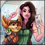  alien alien_humanoid anthro artist_name clank_(ratchet_and_clank) colored farorest female group hi_res humanoid lombax machine male male/female mammal markazian ratchet ratchet_and_clank robot selfie sony_corporation sony_interactive_entertainment talwyn_apogee trio 