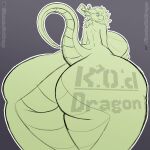  anthro areola back_boob big_areola big_breasts big_butt big_nipples big_tail breasts butt curvaceous curvy_figure dragon female gradient_background hair hi_res huge_areola huge_breasts huge_butt huge_nipples huge_thighs hyper hyper_breasts hyper_butt hyper_thighs kaya_(knockedoutdragon) knockedoutdragon looking_at_viewer nipples pinup pose rear_view scales scalie side_boob simple_background sketch smirking_at_viewer solo solo_focus tail thick_tail thick_thighs voluptuous western_dragon wide_hips 