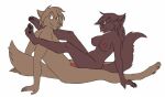  anthro anthro_on_anthro breasts brother brother_and_sister brown_body brown_fur brown_hair canid canine canis dullehan duo female fur hair incest_(lore) male male/female mammal natani nude sibling sister smile tongue tongue_out twokinds webcomic webcomic_character wolf zen_(twokinds) 