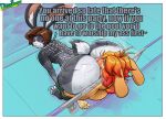  4_toes 5_toes absurd_res anal anthro anus aroused big_butt bodily_fluids butt butt_grab dena_bunny denatontr duo feet hand_on_butt hi_res lagomorph leporid male male/male mammal musk nude oral poolside punishment rabbit rimming sex soles sweat toes 