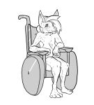  anthro bookman_v breasts canid canid_demon demon elderly_female female hellhound helluva_boss loona_(helluva_boss) mammal mature_female old sagging_breasts solo wheelchair wrinkles 