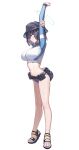  1girl absurdres blue_archive highres hutosutoro official_alternate_costume saki_(blue_archive) saki_(swimsuit)_(blue_archive) simple_background solo standing swimsuit white_background 