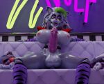  animatronic anthro balls big_balls big_breasts big_penis breasts canid canine canis claws clothing elitedog five_nights_at_freddy&#039;s five_nights_at_freddy&#039;s:_security_breach furniture genitals gynomorph hair humanoid intersex looking_at_viewer machine mammal metal metallic_body nude paws penis robot robot_humanoid roxanne_wolf_(fnaf) scottgames sitting smile sofa spread_legs spreading steel_wool_studios teeth thick_thighs wolf 
