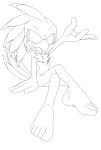  accipitrid accipitriform avian barefoot bird feet foot_ninja15 hi_res humanoid jet_the_hawk line_art male sega solo sonic_riders sonic_the_hedgehog_(series) unfinished 