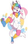  anthro antlers blush blush_lines cetacean clothed clothing diaper dolphin domestic_cat feet felid feline felis footwear fur hair happy holding_leg horn hybrid infantilism legwear lgbt_pride male male/male mammal marine monodontid multicolored_hair multicolored_pawpads narky_sawtooth narwhal neckerchief on_one_leg open_mouth pansexual_pride_colors pawpads paws pink_nose pride_color_accessory pride_color_background pride_color_clothing pride_color_footwear pride_color_neckerchief pride_color_socks pride_colors rainbow_hair rainbow_pawpads raised_leg simple_background socks solo standing thigh_highs toeless_footwear toeless_socks toothed_whale tykepuparts wearing_diaper white_body white_diaper white_fur 
