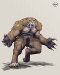  abs anthro claws fangs felid hi_res male mamaubear mammal muscular muscular_anthro muscular_male pawpads pecs pubes saber-toothed_tiger solo teeth 