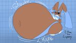  &lt;3 2021 absurd_res anthro belly belly_expansion belly_inflation big_belly black_sclera blue_background blue_bottomwear blue_clothing blue_crop_top blue_ears blue_eyebrows blue_eyes blue_legwear blue_nose blue_panties blue_stockings blue_topwear blue_underwear bottomwear brown_ears churn clothing colored digital_media_(artwork) ethan_(reathe) expansion eyebrows flat_colors generation_4_pokemon girly groan hi_res hyper hyper_belly hyper_inflation inflation inflation_fetish kneeling legwear lopunny male navel nintendo onomatopoeia open_mouth panties pattern_clothing pattern_crop_top pattern_legwear pattern_stockings pattern_topwear pokemon pokemon_(species) red_tongue simple_background smile solo sound_effects soup-laddle stockings swelling text thick_thighs tight_clothing tongue topwear underwear white_clothing white_crop_top white_legwear white_stockings white_topwear 