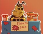  arthropod bee container destruteka english_text female furniture humor hymenopteran insect jar joke table text 