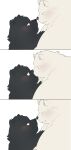  2023 anthro bear biped black_body black_eyes black_fur black_nose blush comic duo fur haoming hi_res kemono kissing mammal overweight simple_background white_background white_body white_fur 