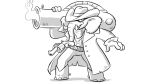  absurd_res anthro boots clothed clothing cowboy_hat drawfee drawfee_(copyright) elephant elephantid footwear fully_clothed gloves gun handwear hat headgear headwear hi_res male mammal nathan_yaffe proboscidean ranged_weapon scar sketch solo spurs weapon 