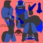  anthro fan_character genitals hi_res m-47 male muscular penile_spines penis sergal solo 