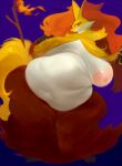  anthro anthrofied areola belly big_areola big_belly breasts canid canine delphox digital_media_(artwork) digital_painting_(artwork) female generation_6_pokemon huge_hips huge_thighs inner_ear_fluff looking_at_viewer mammal mighty-whydah navel nintendo nipples one_breast_out overweight overweight_anthro overweight_female pokemon pokemon_(species) presenting presenting_breasts small_head solo thick_thighs tuft 