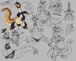  absurd_res anthro belly bulge bune_(kings_of_hell) choker clothing dragon flookz harness hat headgear headwear hi_res jacket jewelry kings_of_hell leather leather_clothing leather_daddy leather_jacket leather_topwear male necklace overweight sketch sketch_page solo thong topwear underwear 