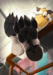  absurd_res anthro bound dominant dominant_male duo feet foot_fetish foot_focus foot_on_face foot_play hi_res ignoring_another immobile insole larger_male male male/male male_feet male_on_bottom male_on_top maneymaw_(artist) micro on_bottom on_top pawpads paws size_difference smaller_male soles stuck_to_foot tied_to_foot underfoot 