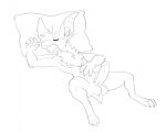  anthro balls bat bat_ears chest_floof digital_media_(artwork) erection eyes_closed feet fur genitals halbean humanoid humanoid_genitalia humanoid_penis long_ears lying male mammal nude on_back open_mouth penis pillow short_tail sleeping snoring solo spread_legs spreading tail teeth toes turo_of_akesh wingless_bat 