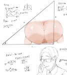  1boy calculus censored censored_anus diagram english_text equation geometry glasses graph math mosaic_censoring original physics trigonometry uricotake 