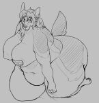  anthro belly big_belly big_breasts big_butt breasts butt canid canine female hand_on_breast huge_butt kneeling mammal obese obese_anthro obese_female overweight overweight_anthro overweight_female ritts solo thick_thighs trans_(lore) trans_woman_(lore) wide_hips 