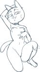  2023 4_fingers anthro arms_bent bent_leg big_eyes biped black_and_white breasts cartoon_network choker choker_only dbaru digital_drawing_(artwork) digital_media_(artwork) domestic_cat eyebrows eyelashes eyelids felid feline felis female fingers genitals hand_above_head hi_res humanoid_hands innie_pussy iris jewelry looking_at_viewer mammal markings mature_anthro mature_female monochrome mostly_nude mostly_nude_anthro mostly_nude_female navel necklace necklace_only nicole_watterson nipples no_pupils nude portrait pose prick_ears pussy sketch small_breasts small_nose smile smiling_at_viewer solo tail the_amazing_world_of_gumball thick_thighs three-quarter_portrait whisker_markings 