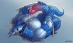  absurd_res anthro balls big_penis bodily_fluids finnter_(e-zoid) foreskin genital_fluids genitals hi_res huge_penis hyper hyper_genitalia hyper_penis laying_on_ground male masturbation penis precum precum_on_chest precum_on_face precum_on_ground precum_on_self precum_string vein veiny_penis voidlesky 