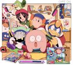  :d :o ^_^ adeleine amiibo angry armor bandana bandana_waddle_dee bed bendedede beret blue_bandana blue_eyes blue_sky blush border bow brown_eyes brown_hair can cape chuchu_(kirby) closed_eyes closed_mouth cloud collared_shirt commentary controller coo_(kirby) copy_ability curtains cushion day doorway drawing english_commentary figure fur-trimmed_jacket fur_trim game_controller gloves gooey_(kirby) green_headwear green_shirt hair_ornament hairclip hands_up hat highres holding holding_controller holding_game_controller holding_polearm holding_sword holding_weapon indoors jacket joy-con king_dedede kirby kirby&#039;s_return_to_dream_land_deluxe kirby_(series) long_sleeves magolor mask maxim_tomato meta_knight nago_(kirby) on_floor one_eye_closed open_clothes open_jacket open_mouth outside_border paper parted_bangs pauldrons picture_frame pillow pitch_(kirby) playing_games pointing polearm red_bow red_headwear red_jacket ribbon_(kirby) shelf shirt short_hair short_sleeves shoulder_armor sidelocks sitting sky smile spear speech_bubble star_(symbol) star_pillow star_print string_of_flags sweatdrop sword sword_kirby tomato tree v-shaped_eyebrows video_game weapon whispy_woods white_border white_gloves wide-eyed window wooden_floor yellow_eyes 