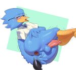  abstract_background absurd_res anthro anus athosart avian avian_feet backsack balls beak bedroom_eyes berdly bird blue_balls blue_body blue_feathers blue_perineum blush blush_lines bodily_fluids bottomless butt butt_focus buttplug chest_tuft clothed clothing collared_shirt deltarune dripping erection eyewear feather_tuft feathers fingers gaping gaping_anus genital_fluids genitals glasses hand_on_butt hand_on_own_butt hi_res looking_at_viewer lying male motion_blur motion_lines narrowed_eyes on_side open_beak open_mouth penis perineum pink_penis plug_(sex_toy) precum precum_drip presenting presenting_anus presenting_hindquarters pushing_out seductive sex_toy shaking shirt shirt_only simple_background solo sweat sweatdrop talons tongue topwear topwear_only trembling tuft undertale_(series) wings yellow_beak 