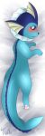  2023 3_fingers 3_toes absurd_res ambiguous_gender bed bed_sheet bedding black_nose blue_eyes blue_sclera blush body_pillow body_pillow_design cetacean colored dakimakura_design dakimakura_pillow digital_drawing_(artwork) digital_media_(artwork) eeveelution facial_markings feet female feral fingers frill_(anatomy) furniture generation_1_pokemon grey_background head_markings hi_res long_tail looking_at_viewer lying lying_on_bed makeup male mammal marine markings membrane_(anatomy) membranous_frill nintendo nude on_bed on_front pawpads pillow pink_paws pokemon pokemon_(species) pupils rear_view seductive shaded signature simple_background slightly_chubby smile smooth_skin solo tail teeth toes twinkworshiper8 vaporeon white_background white_pupils 