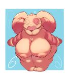  &lt;3 2023 anthro areola arm_tuft bent_over big_breasts big_ears biped blue_background border breasts brown_nose colored curvy_figure cute_fangs digital_media_(artwork) dipstick_ears eye_markings female fluffy front_view full-length_portrait fur generation_3_pokemon hanging_breasts heart_(marking) heterochromia hi_res huge_breasts huge_thighs inverted_nipples lightmizano looking_at_viewer mammal markings multicolored_body multicolored_ears multicolored_fur neck_tuft nintendo nipples nude open_mouth pink_areola pink_body pink_ears pink_eyes pink_fur pink_nipples pokemon pokemon_(species) pokemorph portrait shaded short_stack signature simple_background solo spinda standing tan_body tan_ears tan_eyes tan_fur thick_thighs tuft two_tone_body two_tone_ears two_tone_fur voluptuous white_border wide_hips wrist_tuft 