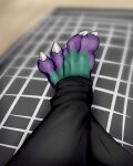  3_toes absurd_res anthro bodily_fluids bottomwear character_muffin claws clothing dirty dragon dragon_paws feet hi_res invalid_tag male meaty muffinvinvin musk pants paws small_(disambiguation) smelly soles solo sweat toes 