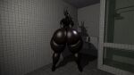  16:9 3d_(artwork) anthro big_butt butt crossgender curvy_figure deer digital_media_(artwork) female hi_res looking_back mammal monster ohdeerydeer overweight solo source_filmmaker specimen_8 spooky&#039;s_jump_scare_mansion standing thick_thighs voluptuous widescreen 